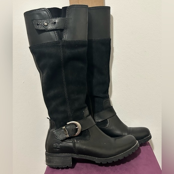 Womens Timberland suede  and leather tall fall boots - Picture 2 of 8